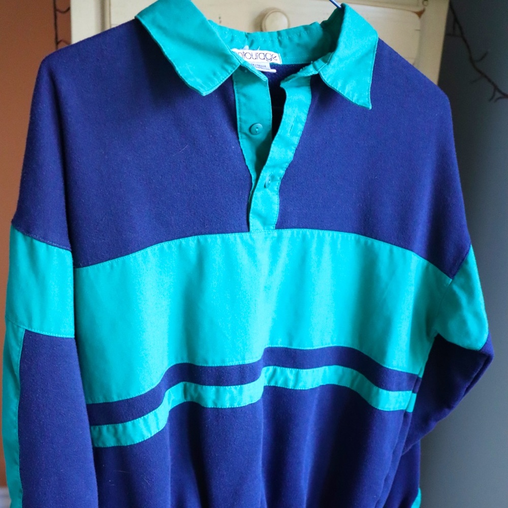 Rugby stripped blue long sleeve